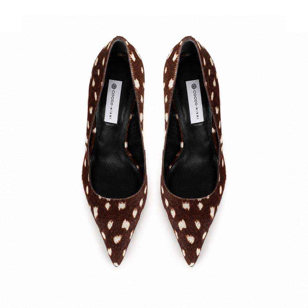 Raya Pump Brown Hair Leather, view 4