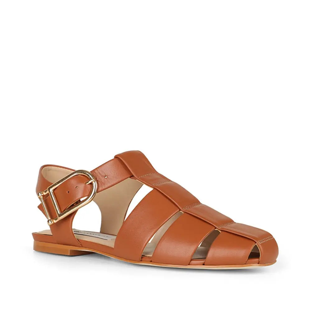 Sammy Fisherman Sandal Cognac Leather