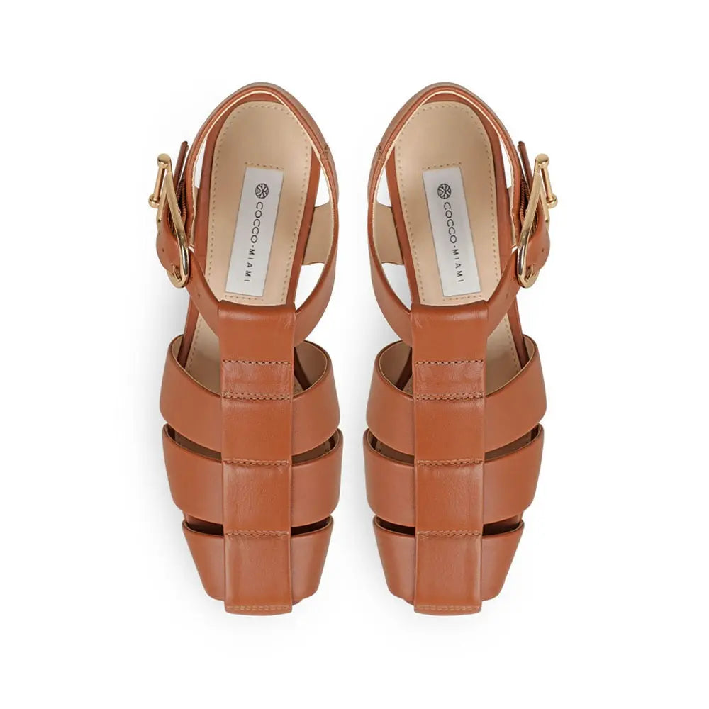 Sammy Fisherman Sandal Cognac Leather