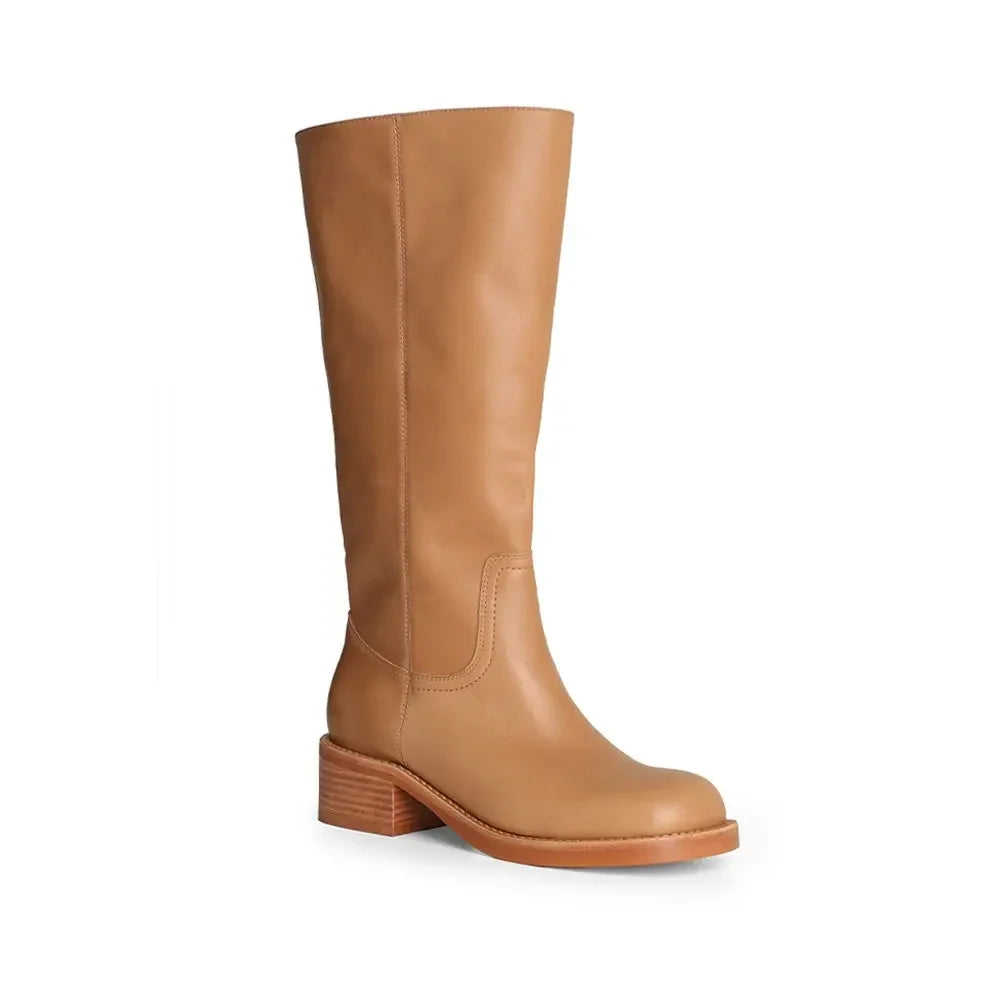 Sarah Tall Boot Almond Leather – view 2