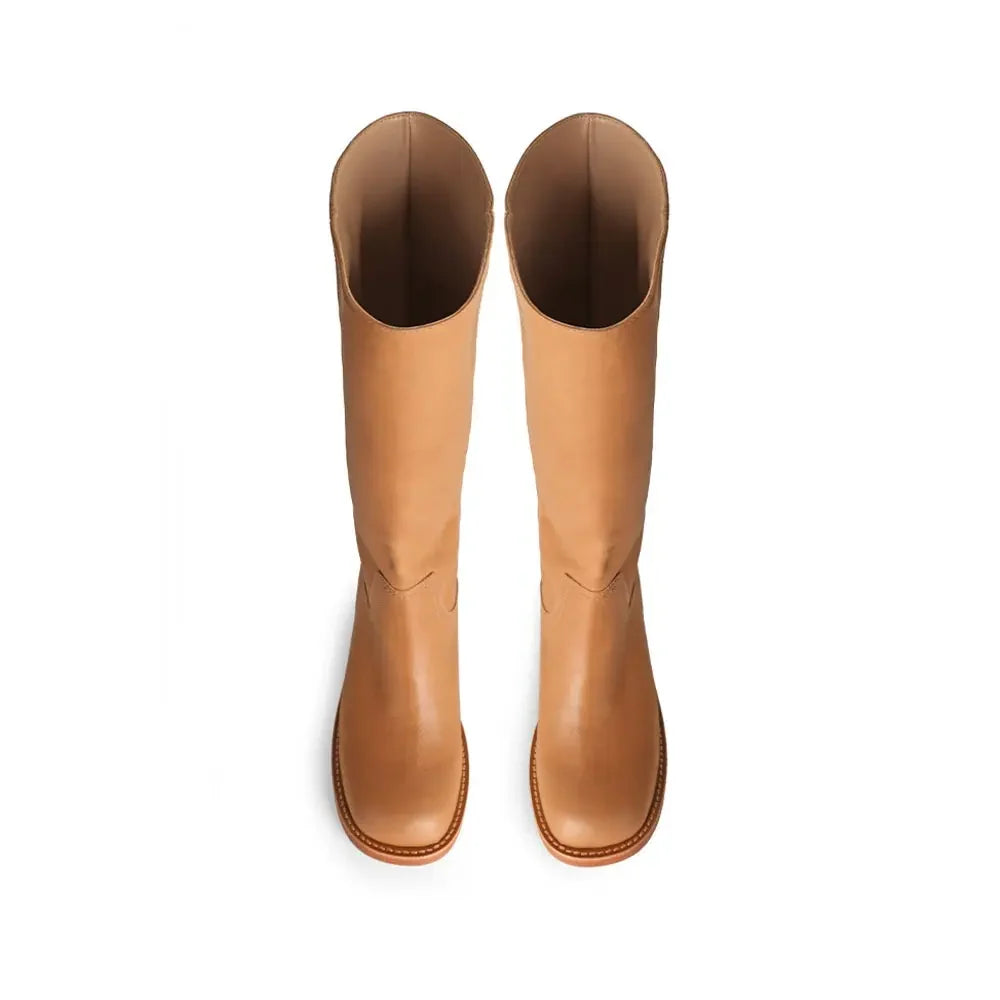 Sarah Tall Boot Almond Leather – view 3