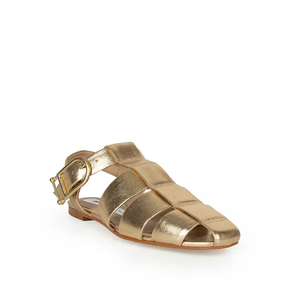 Sammy Fisherman Sandal Gold Leather