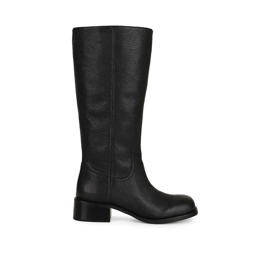 Sarah Tall Boot Black Leather