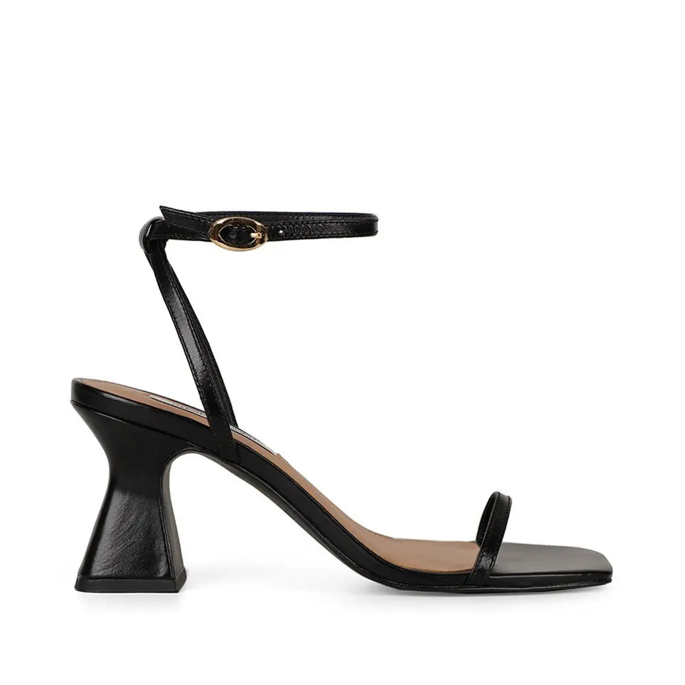 Clara Ankle-Strap Sandal Black Leather