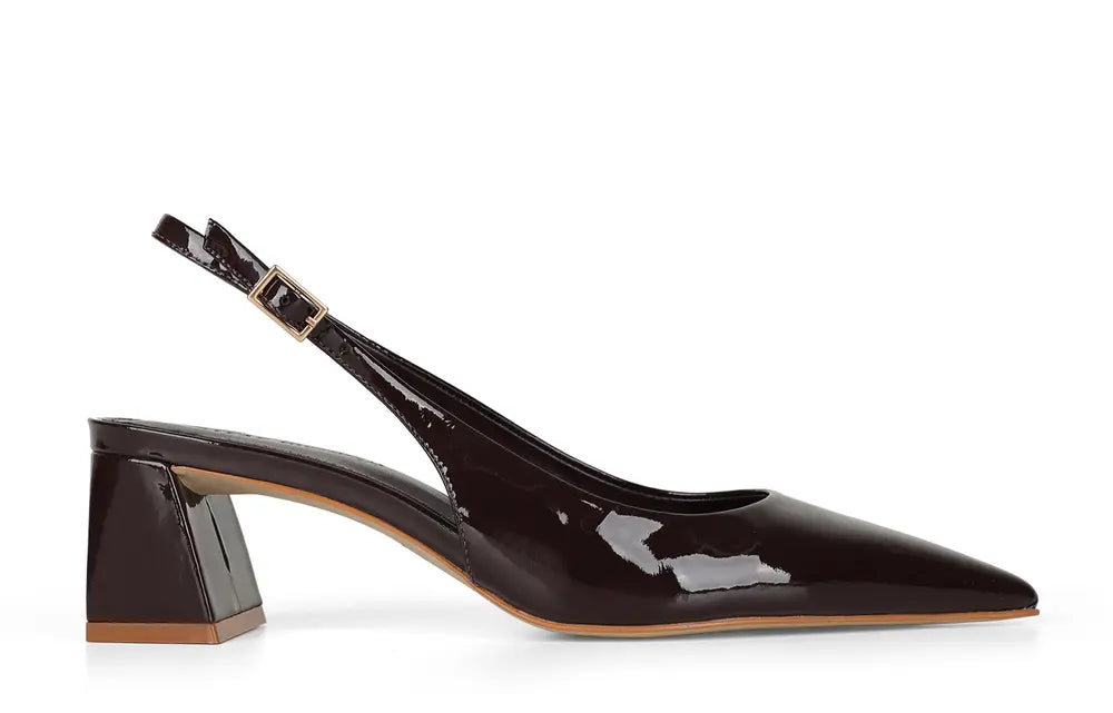 Ritta Slingback Pump Espresso Patent Leather