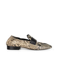 Freya Loafer Beige & Black Snake Leather