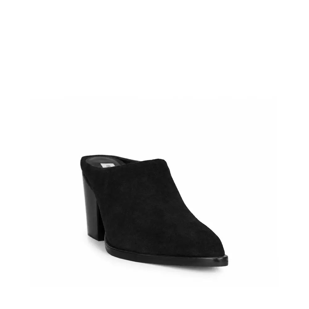 Fasano Block-Heel Mule Black Suede