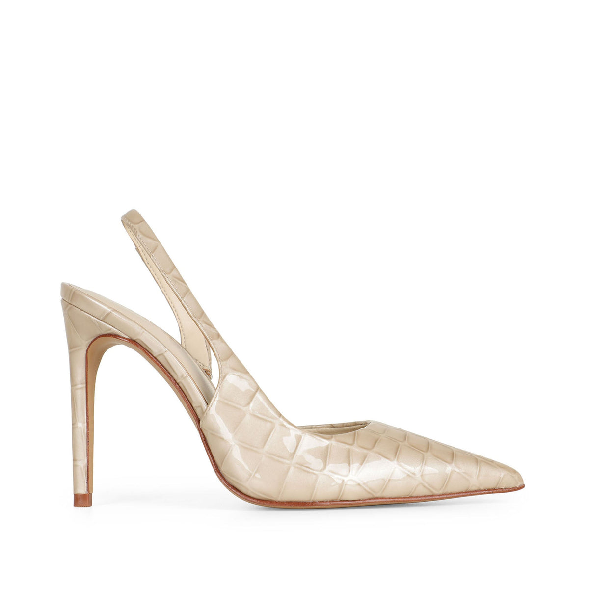 Athena Slingback Pump Off White Croco Synthetic – view 1