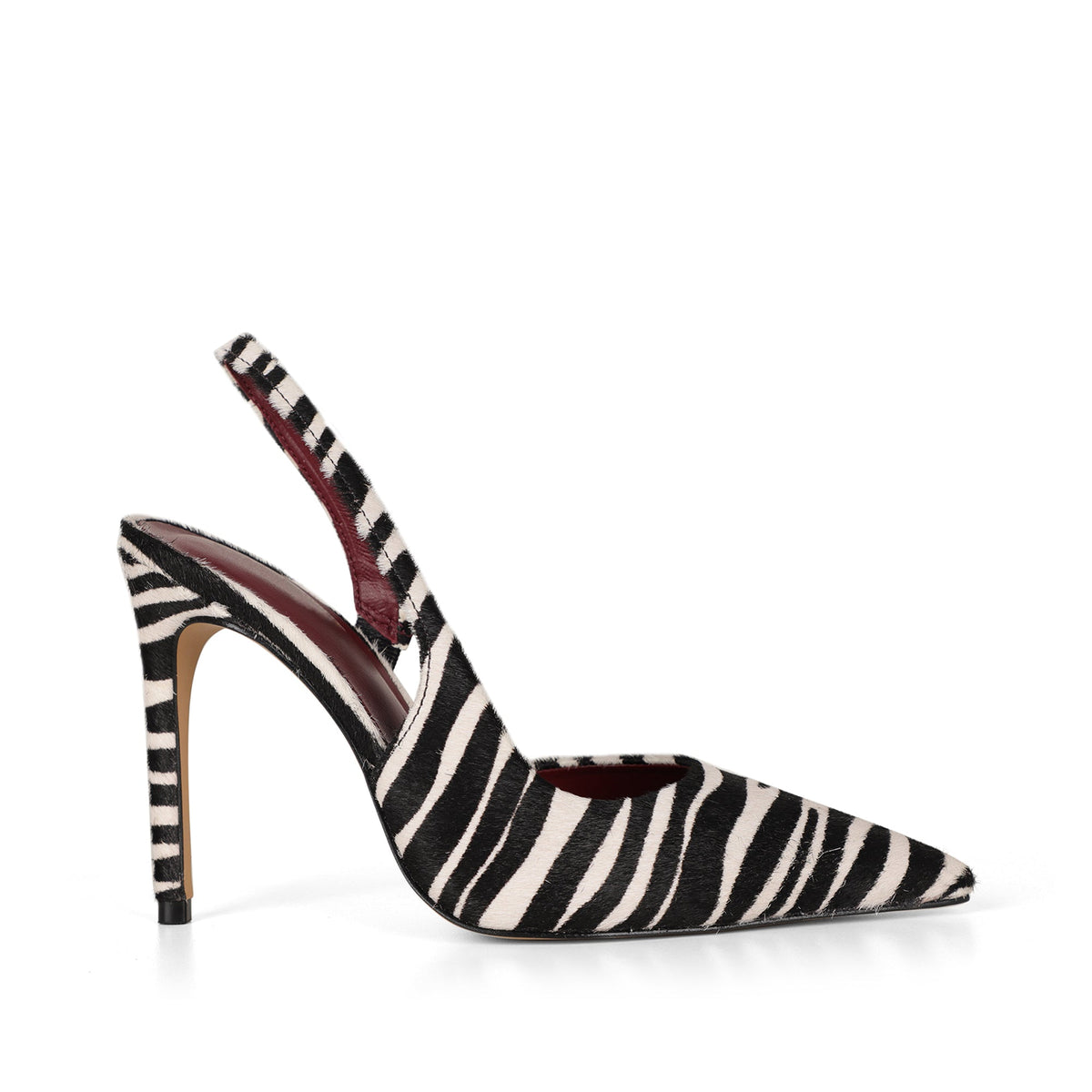 Athena Slingback Pump Zebra Hair-On Leather – view 1