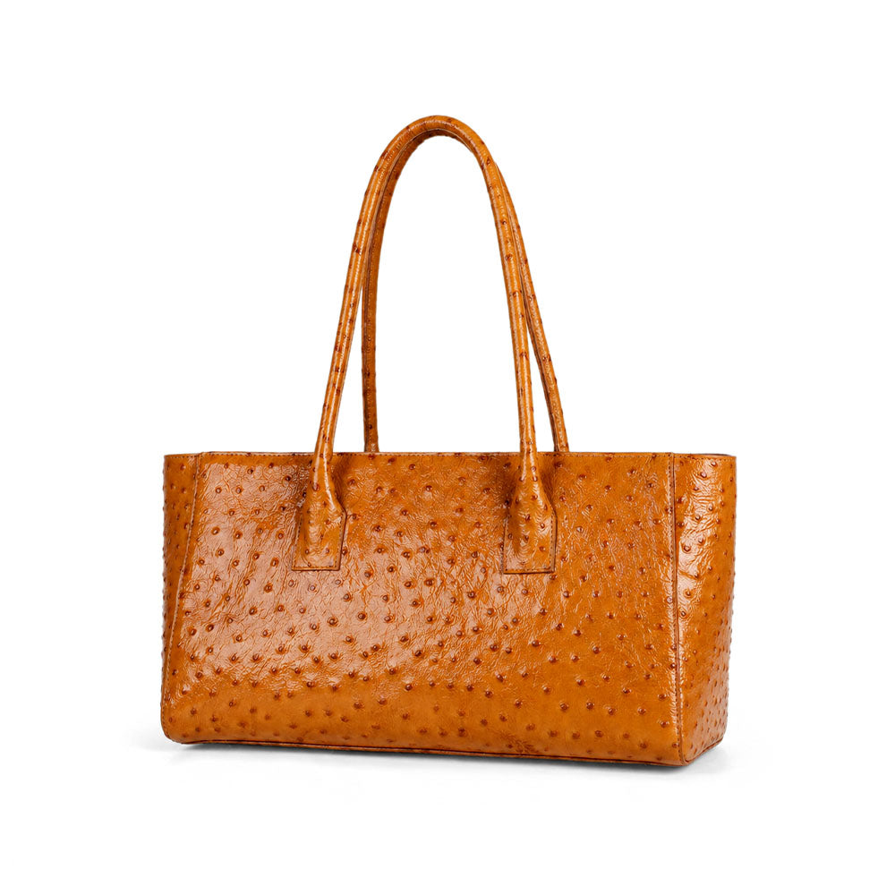 Bellagio Ostrich Camel leather bag