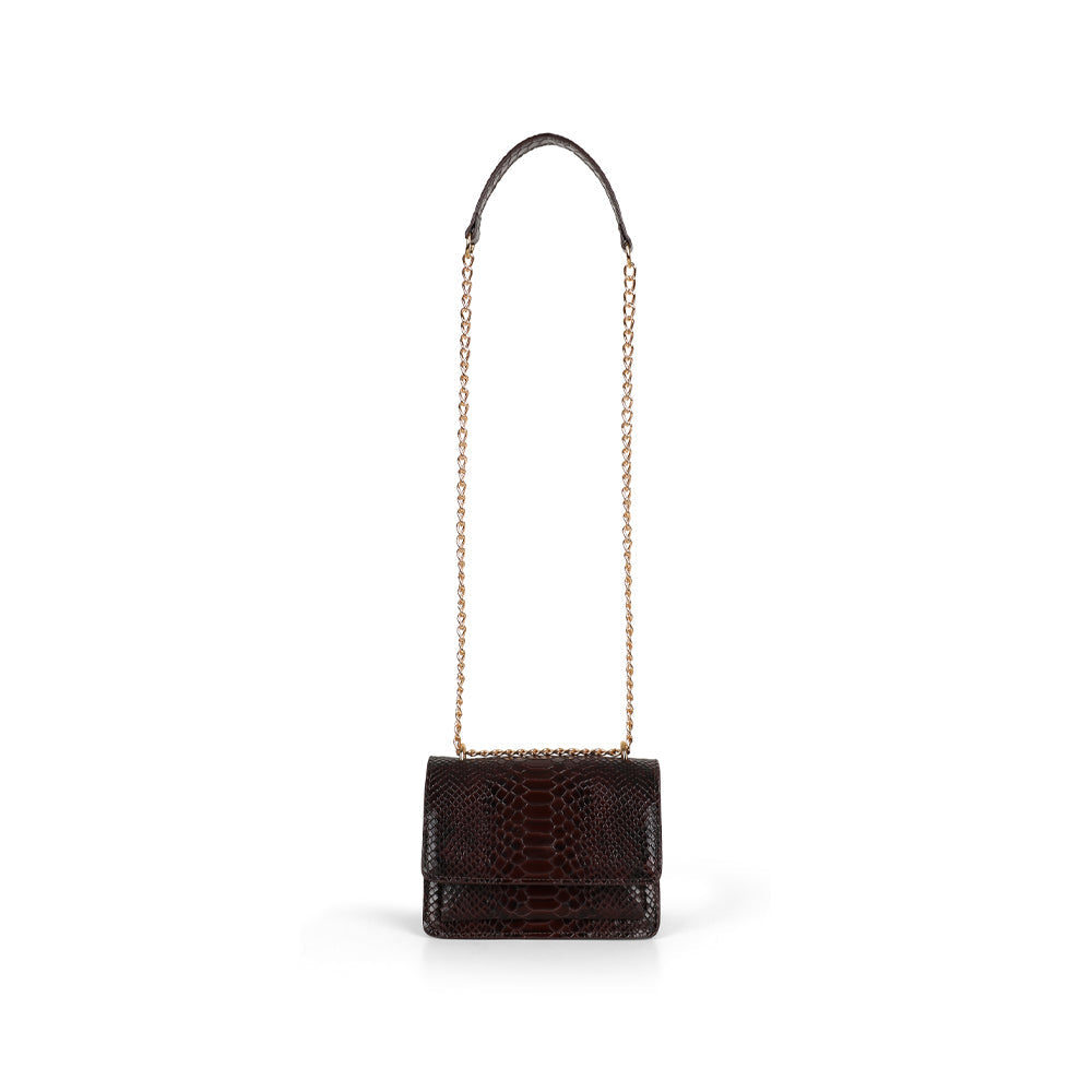 Blair Brown Snake leather bag, view 3