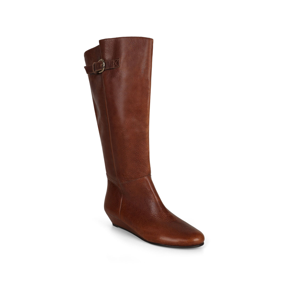 Fey Wedge Boot Cognac Leather