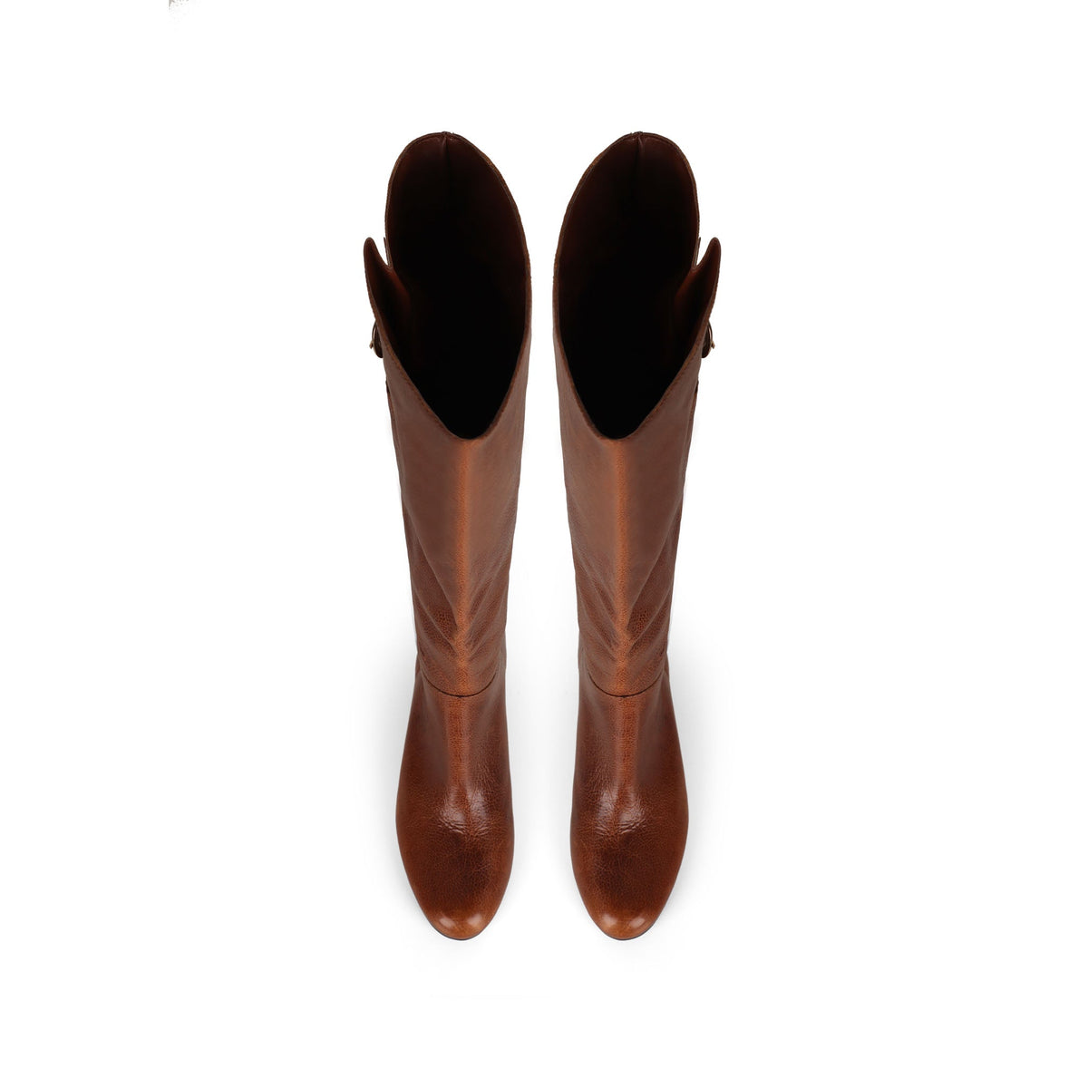 Fey Wedge Boot Cognac Leather
