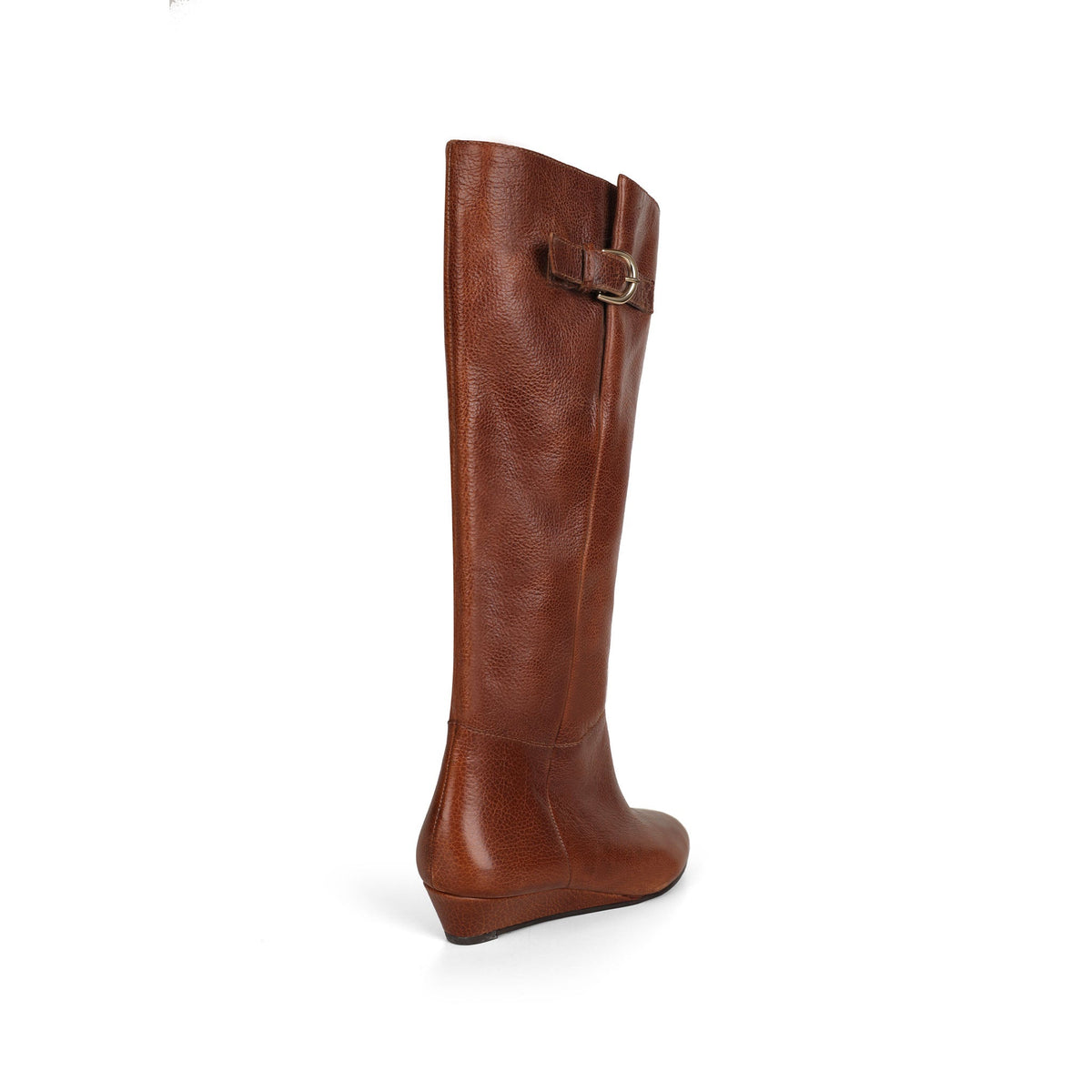 Fey Wedge Boot Cognac Leather