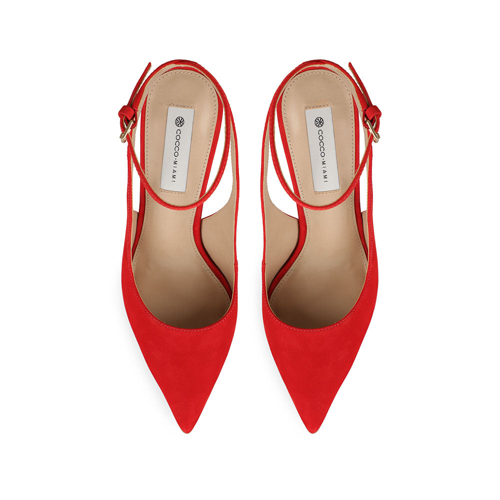 Grace Slingback Pump Leather Red, view 4