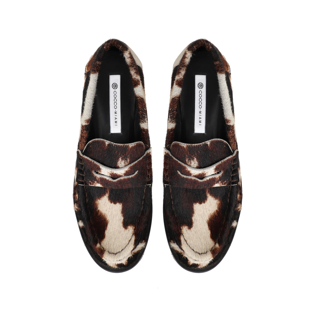 Martina Loafer Brown Hair-On Leather – view 5