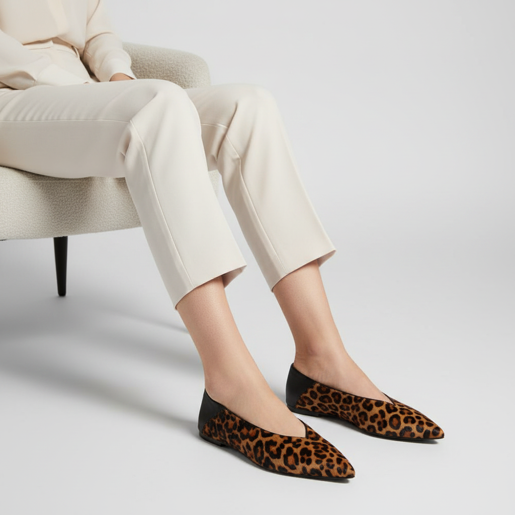Manhattan Flat Hair Leopard worn by a model