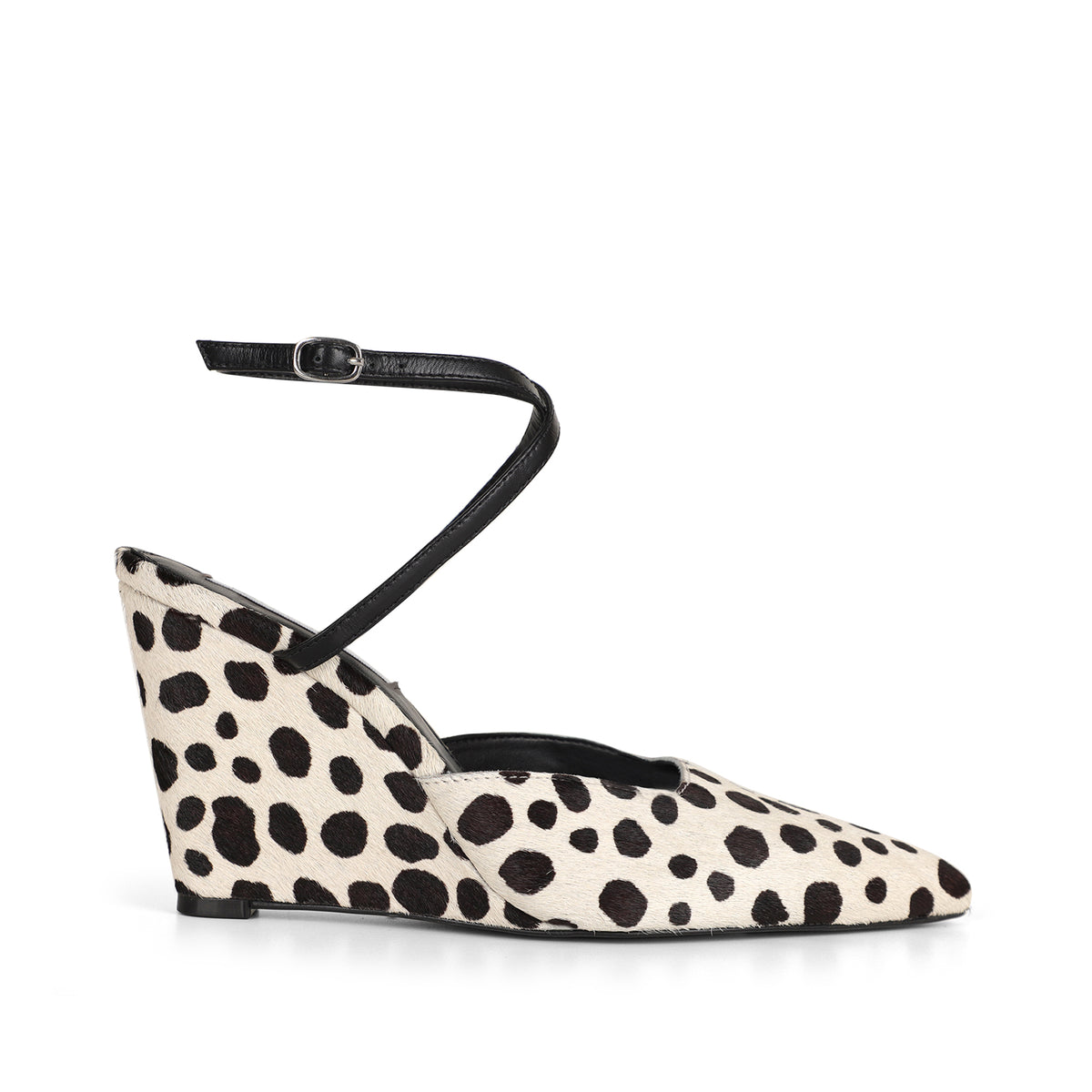 Ohana Wedge Pump Dalmatian Hair-On Leather