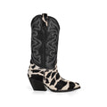 West Boot Black & White Leather