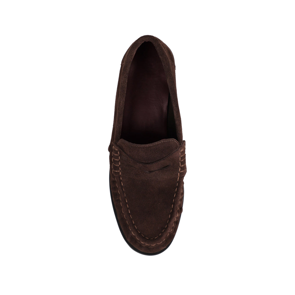Martina Loafer Brown Suede – top view