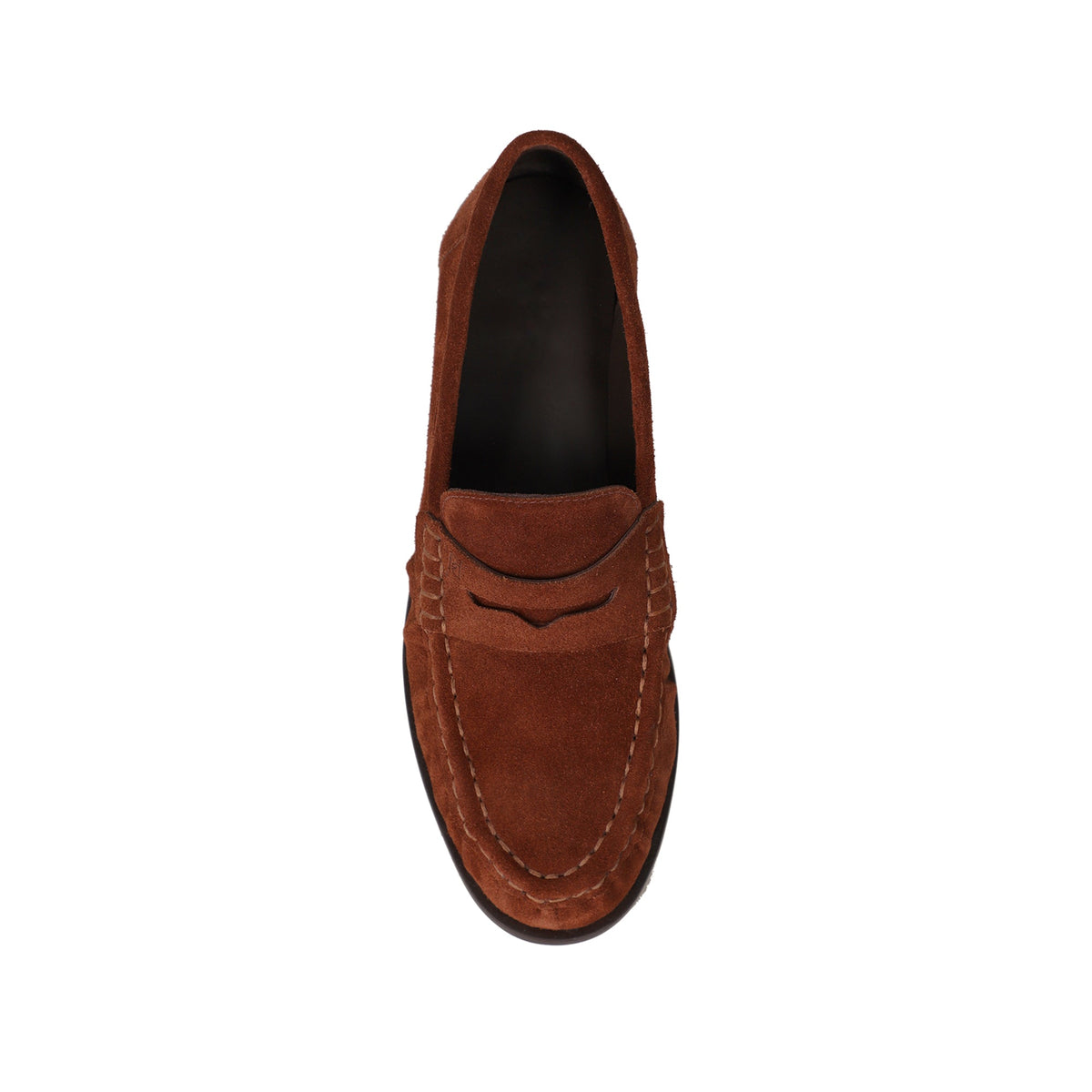 Martina Loafer Cognac Suede, top view