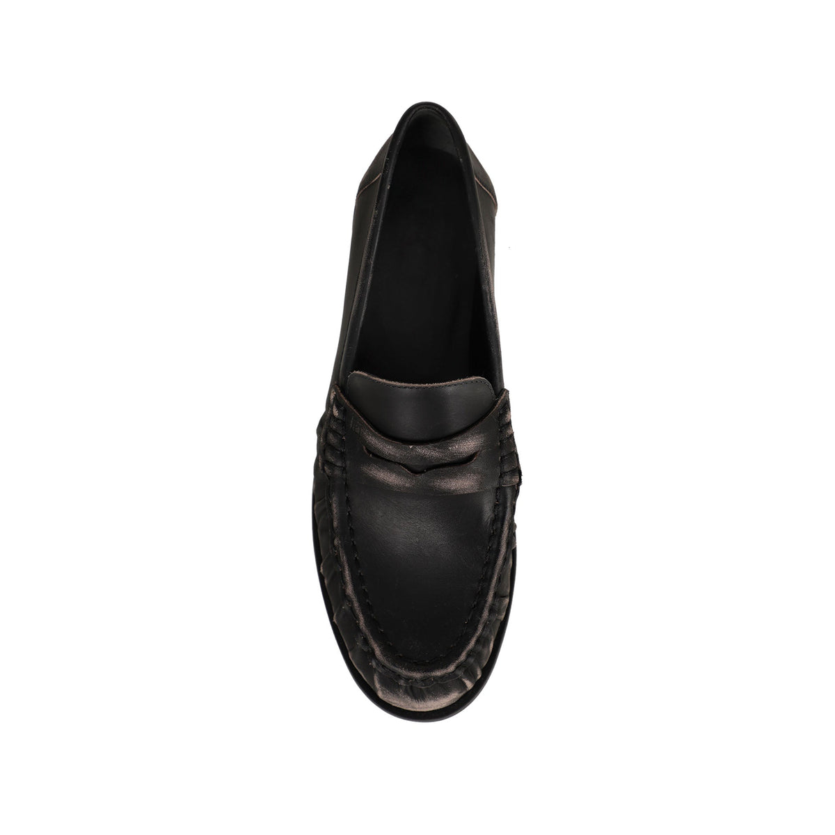 Martina Loafer Black Distressed Leather – view 3